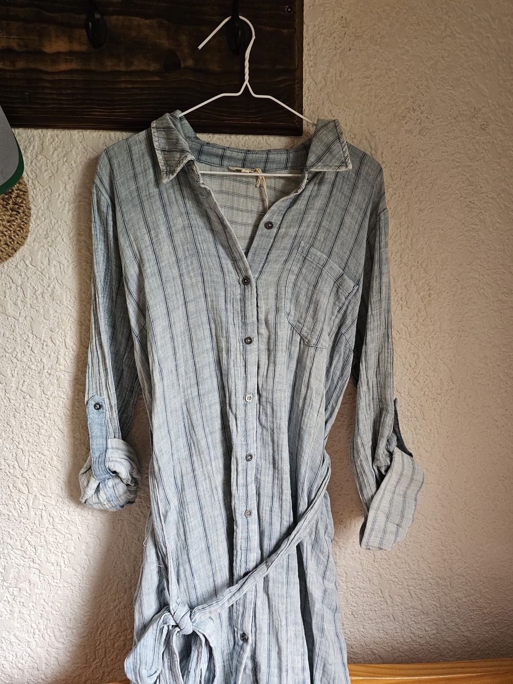 Mystree Light Blue Shirt Dress